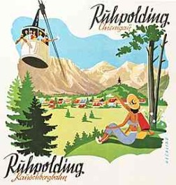 Ruhpolding Chiemgau Rauschbergbahn, Reiseprospekt 1957