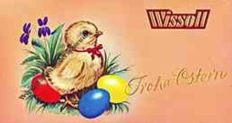 Ostern 1960er Jahre Wissoll Schokolade Ostern 1960er Jahre Wissoll Schokolade