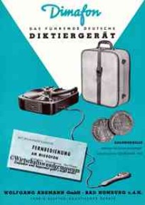 Dimaphon – "Das führende deutsche Diktiergerät", Prospekt Dimaphon – "Das führende deutsche Diktiergerät", Prospekt